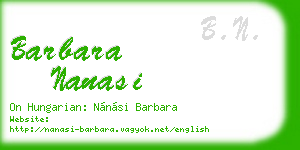 barbara nanasi business card